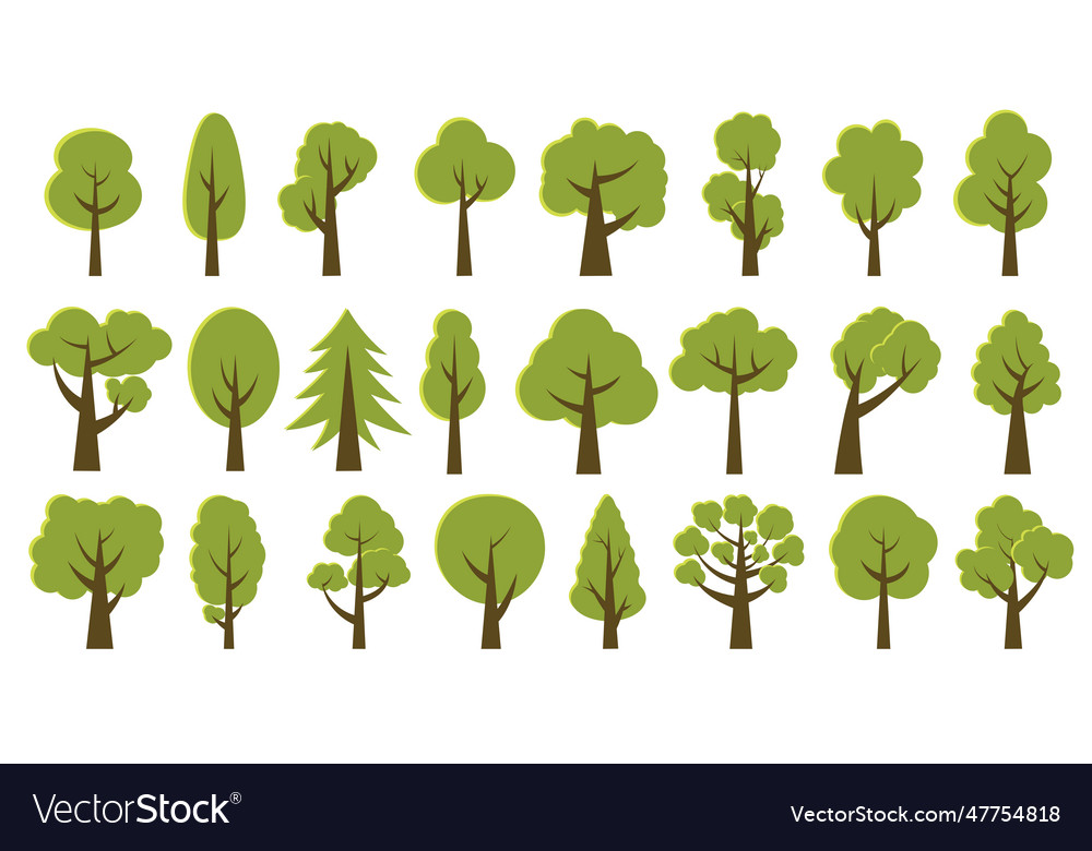 Collection of trees can be used vector image Collection of trees can be used