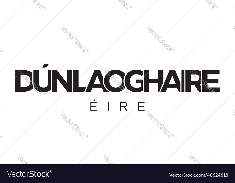 Dun laoghaire in the ireland emblem design Vector Image