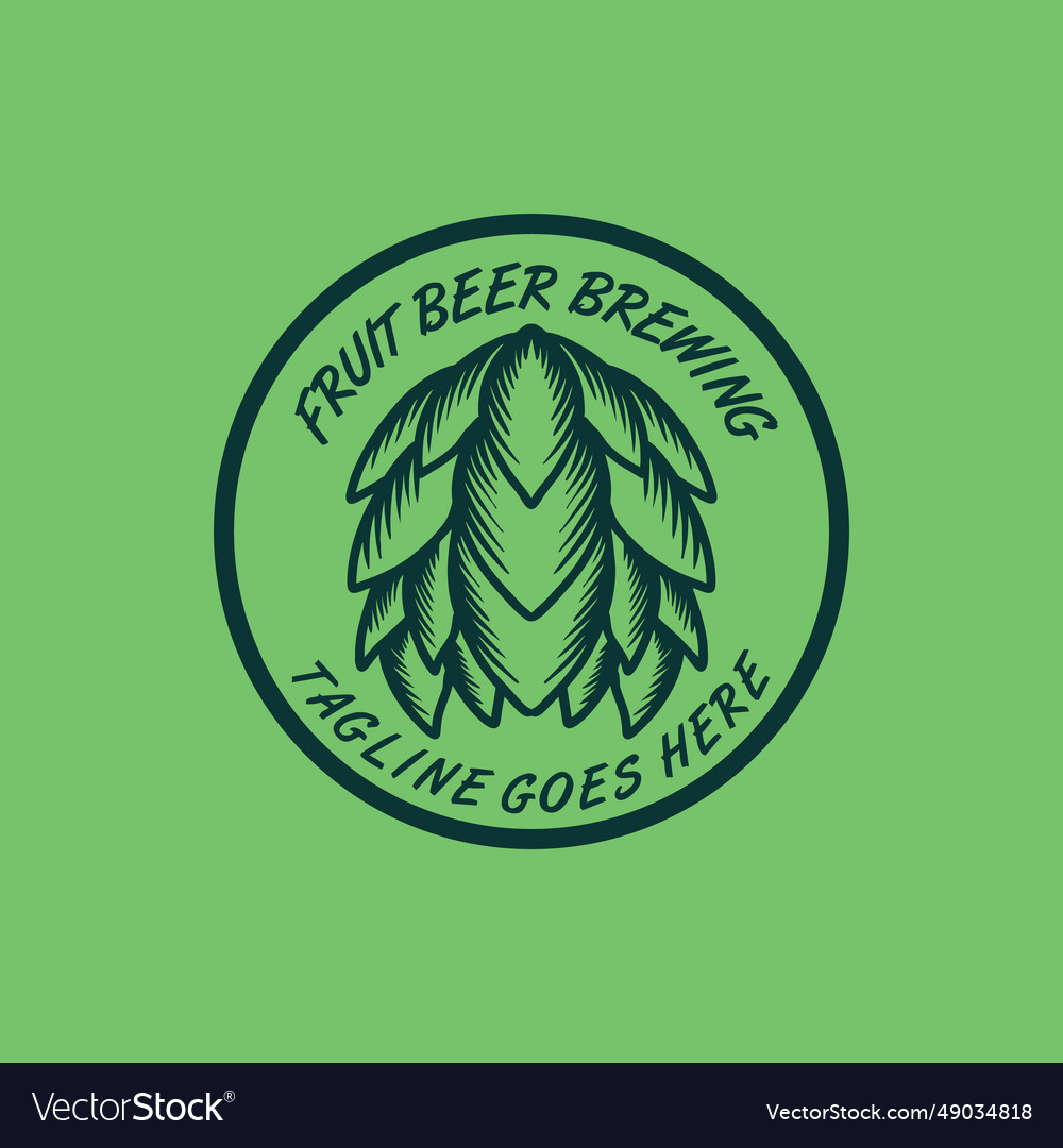 Fruit beer brewing logo design graphic