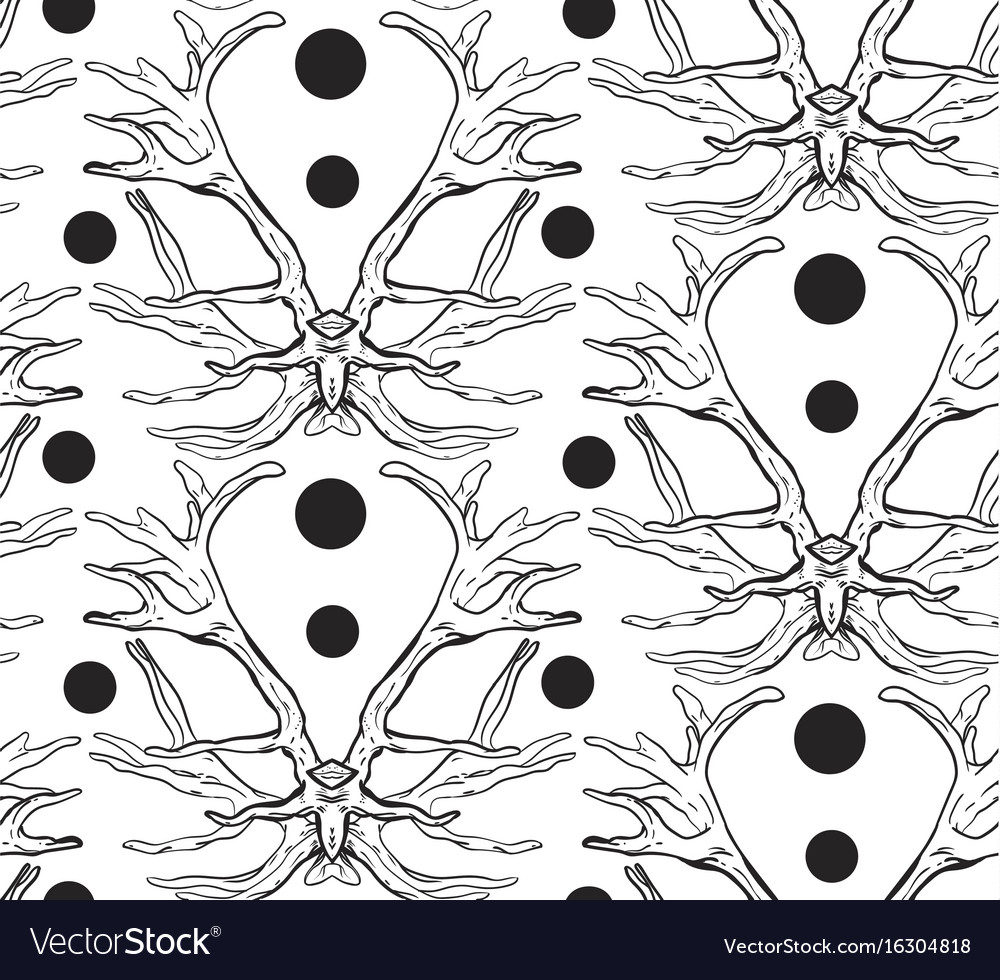 Hand drawn abstract seamless pattern