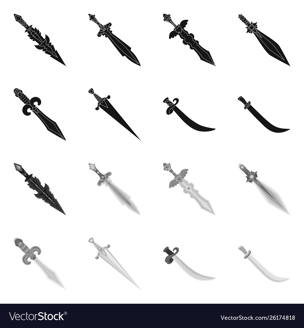 Isolated object game and armor logo set vector image Isolated object game and armor logo set