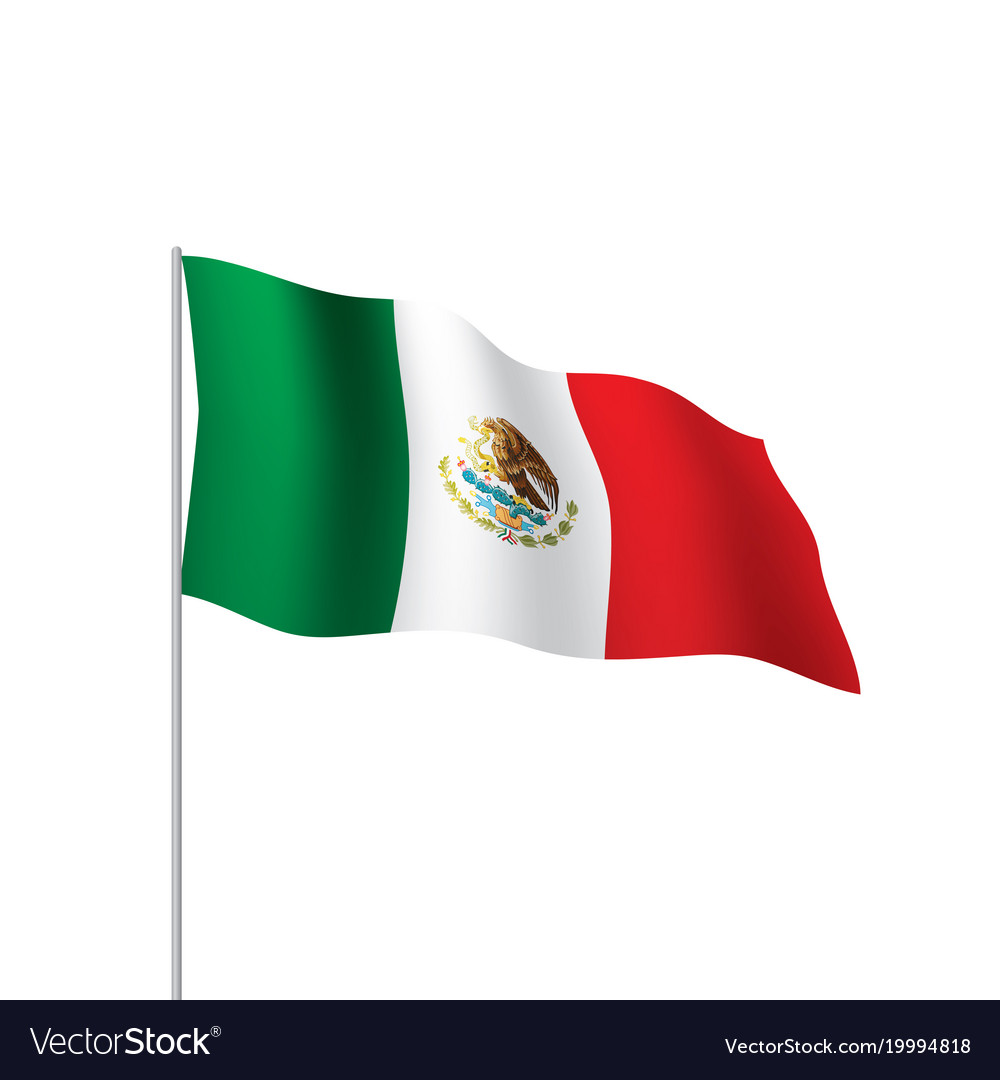 Mexican flag Royalty Free Vector Image VectorStock