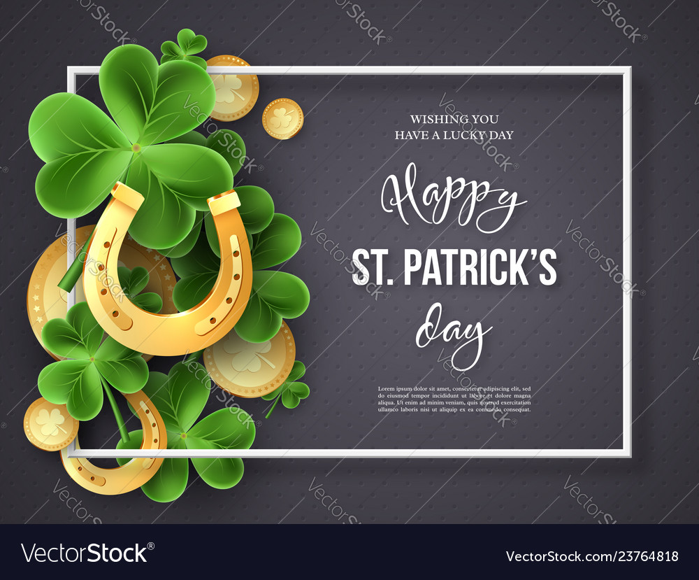 St patricks day greeting holiday design