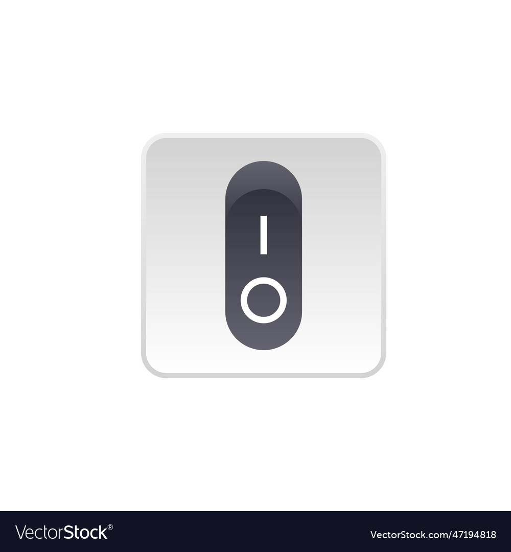 Switch button or turn on off power