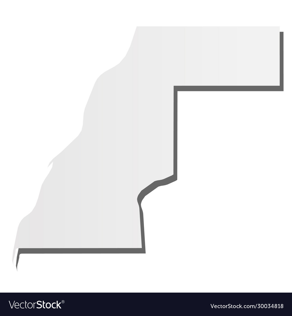 Western sahara - grey silhouette map