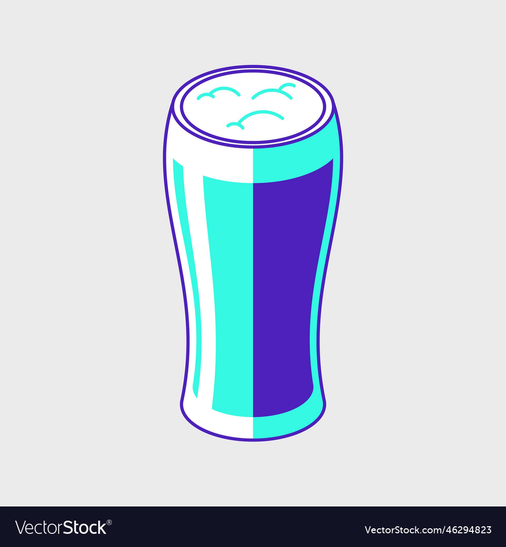 Beer glass weizen isometric Royalty Free Vector Image