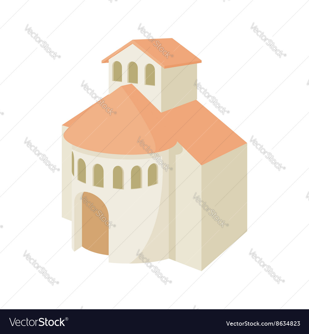 Church building icon cartoon style