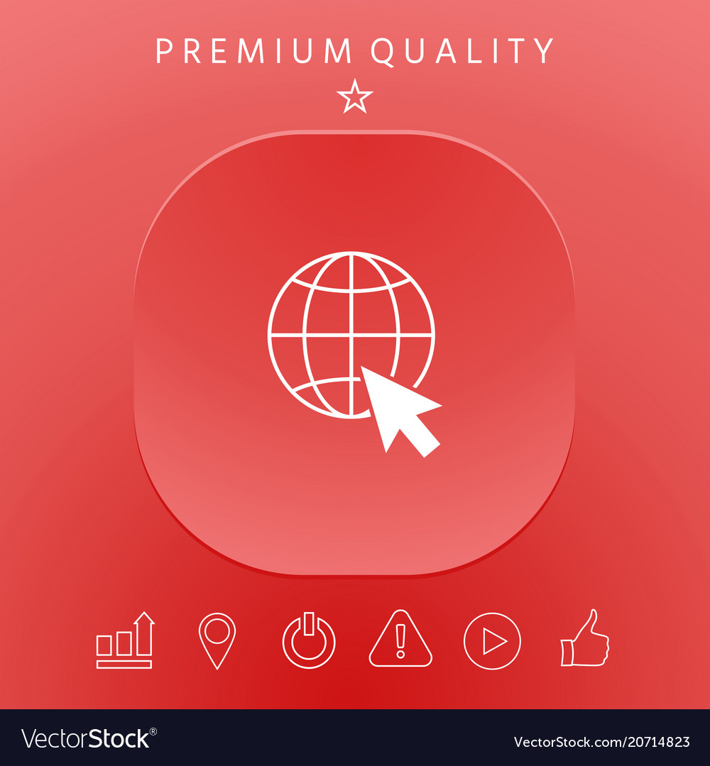 Go to web internet icon vector image Go to web internet icon