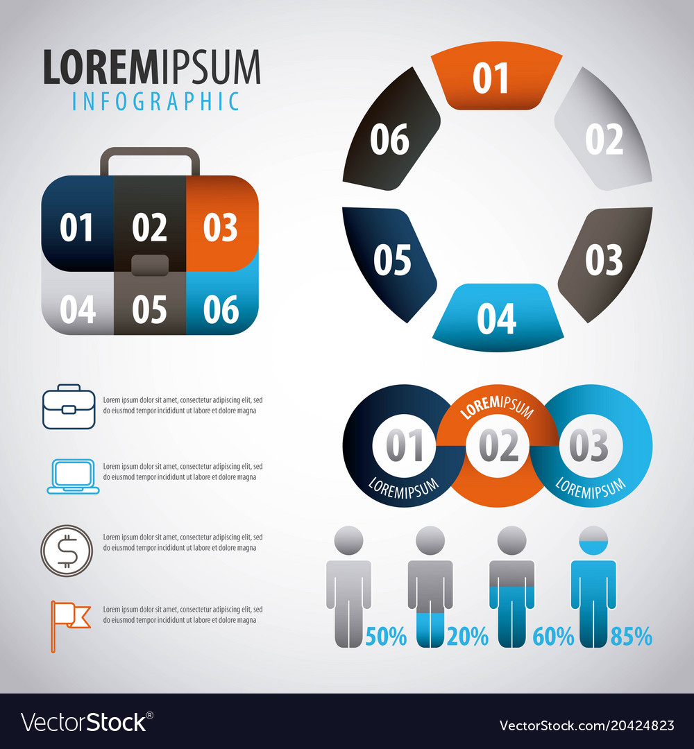 Infographics statistics diagram Royalty Free Vector Image