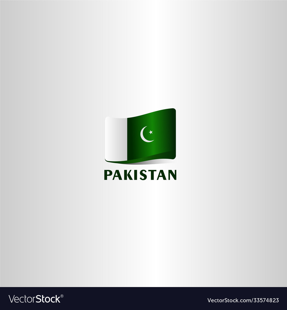 Pakistan independence day template design Vector Image