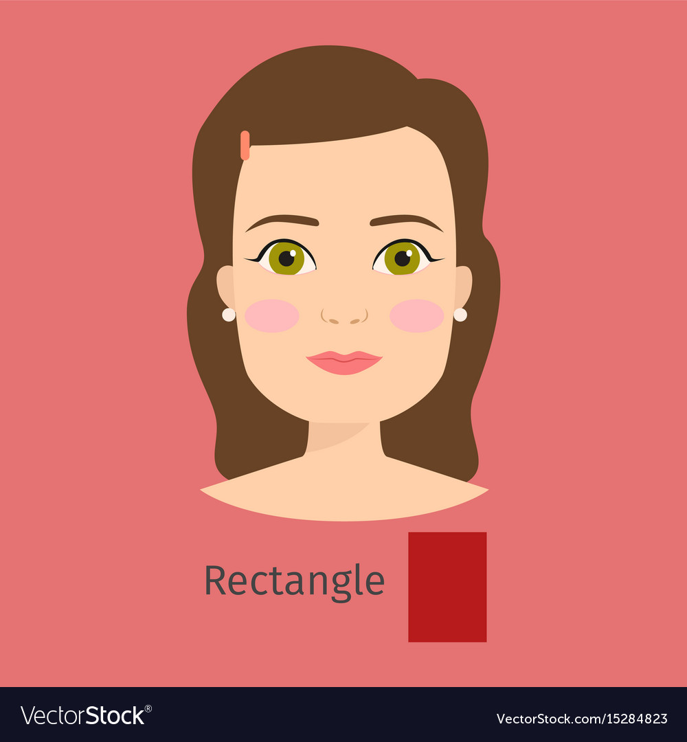 Woman face type rectangle