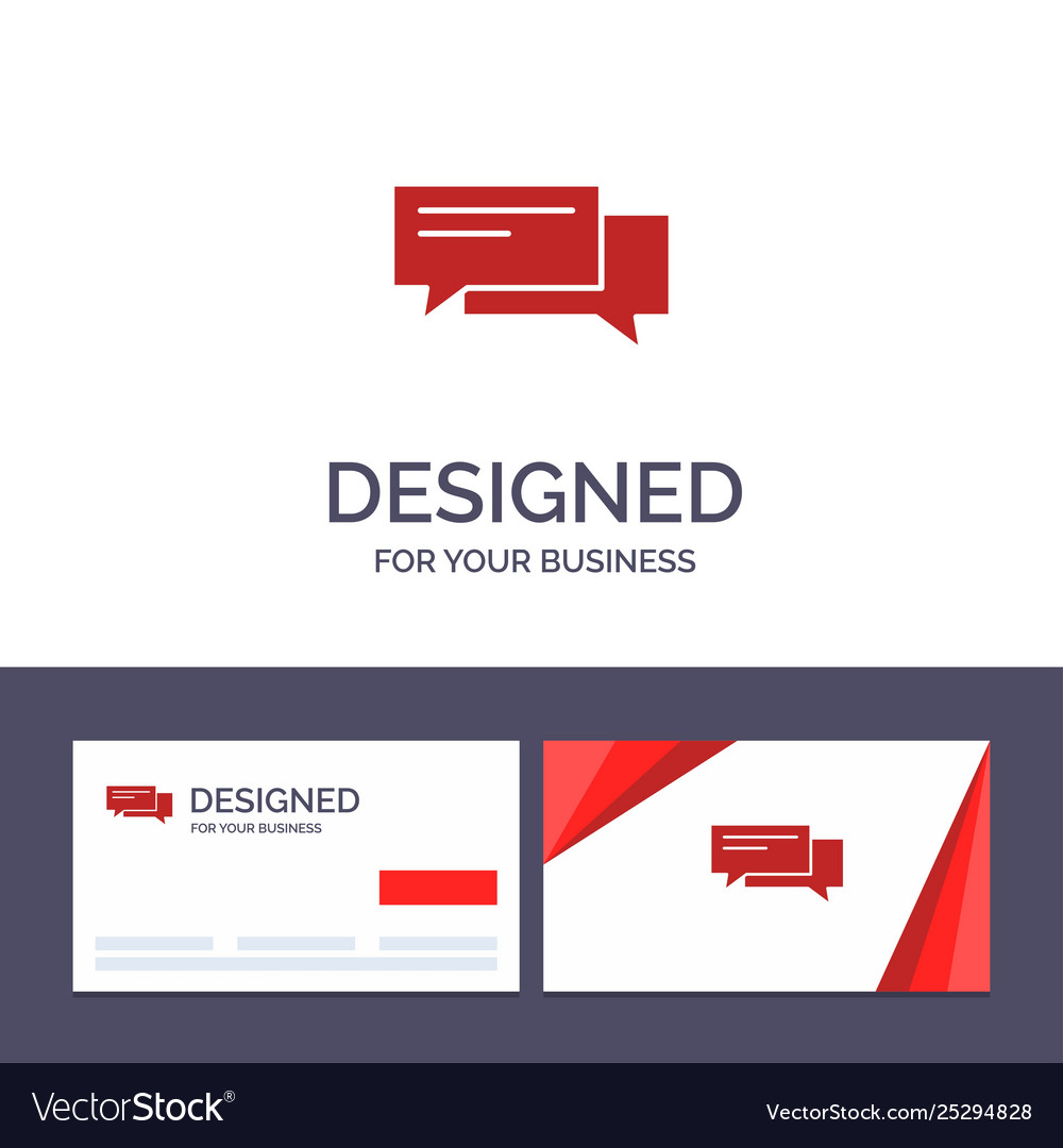 Creative business card and logo template chat