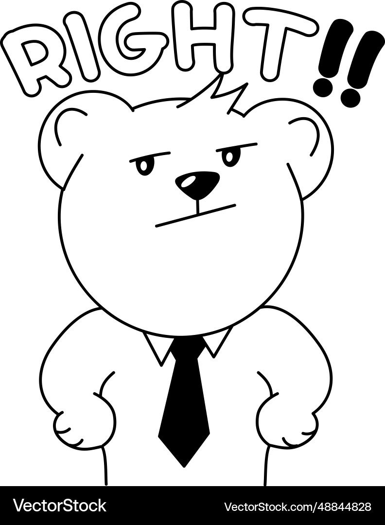 Cute bear Royalty Free Vector Image - VectorStock