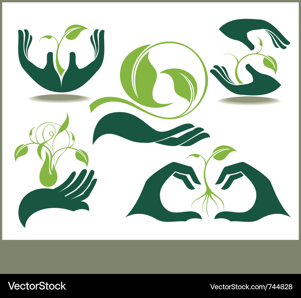 Ecology set Royalty Free Vector Image - VectorStock
