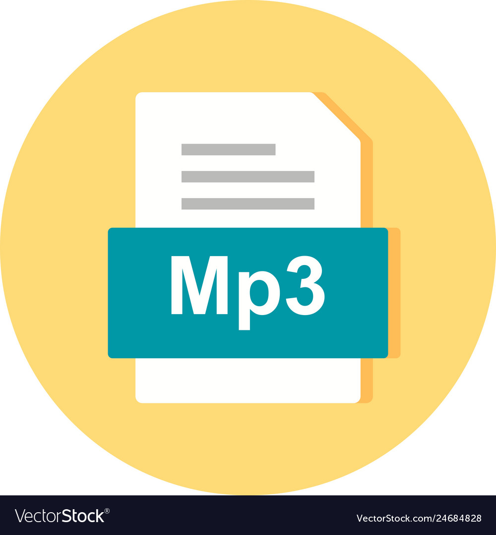 Mp3 file document icon Royalty Free Vector Image