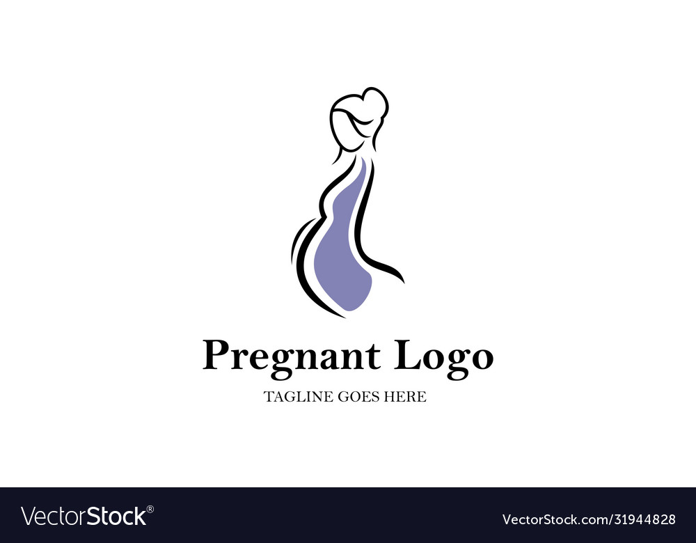 Pregnant woman logo design