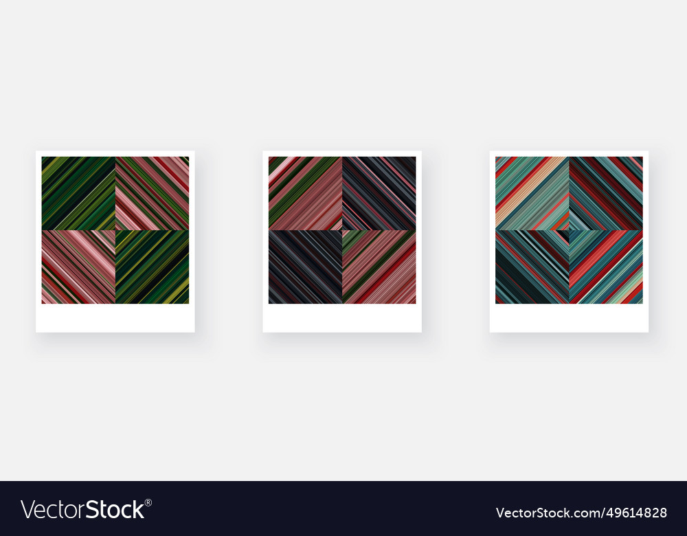 Variants of paper card with square checkered vector image Variants of paper card with square checkered