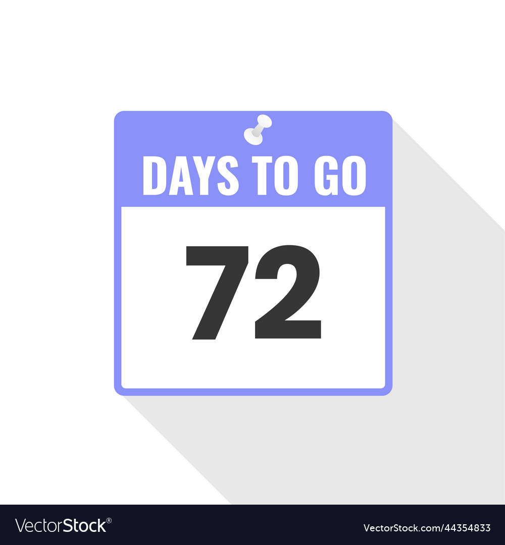72 days left countdown sales icon days left Vector Image