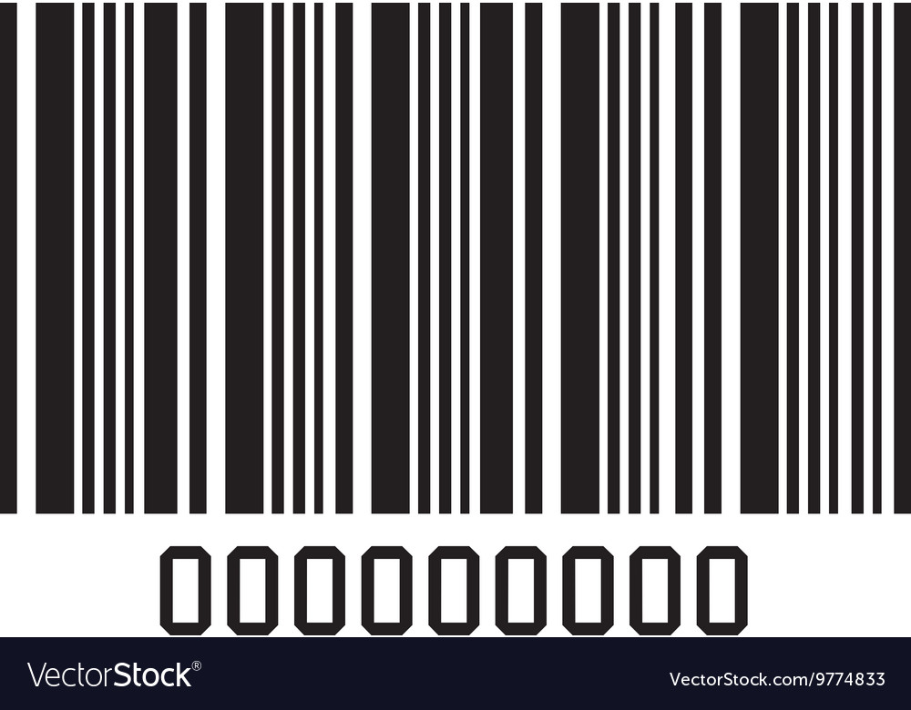 Bar code with serial number icon