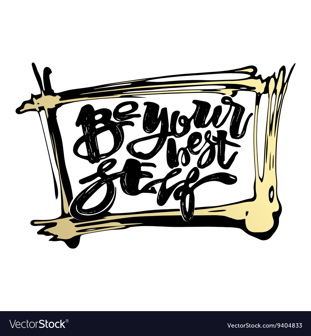 Be yourself graffiti hand lettering