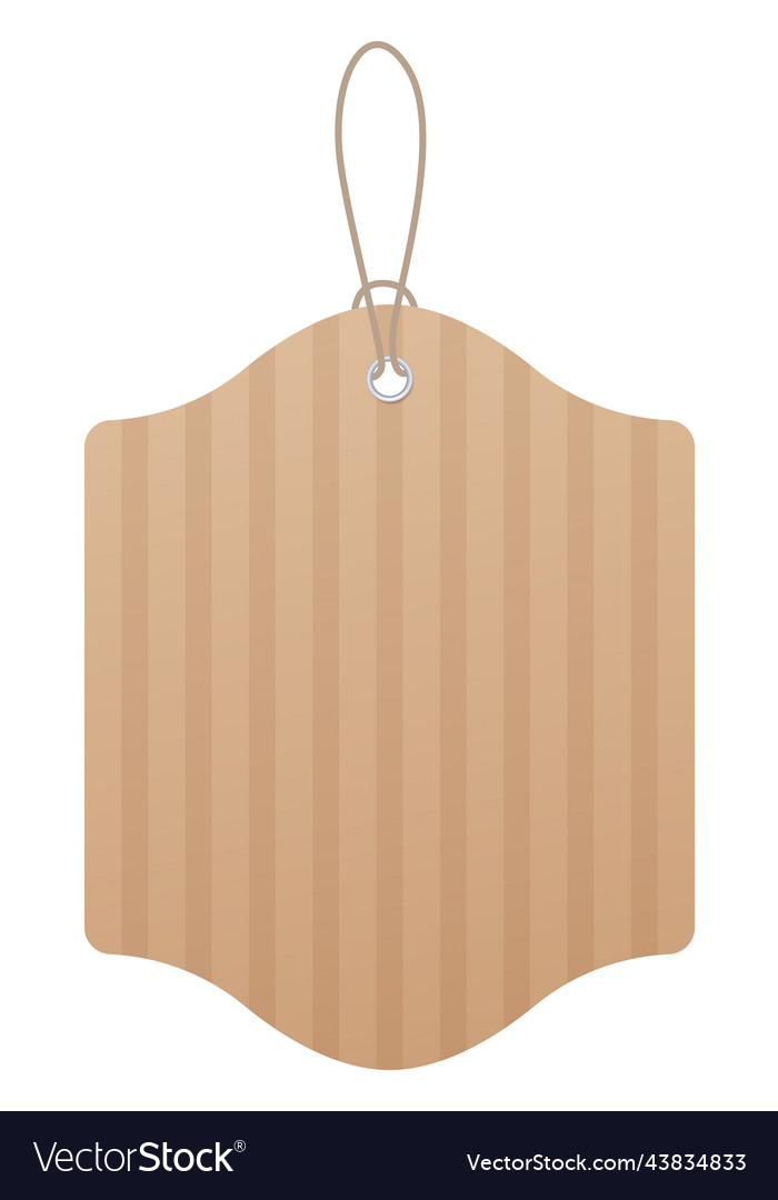 Brown price tag template blank store label