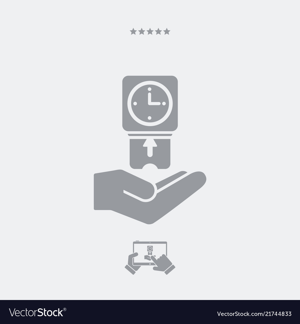 Clocking-in card - web icon vector image Clocking-in card - web icon