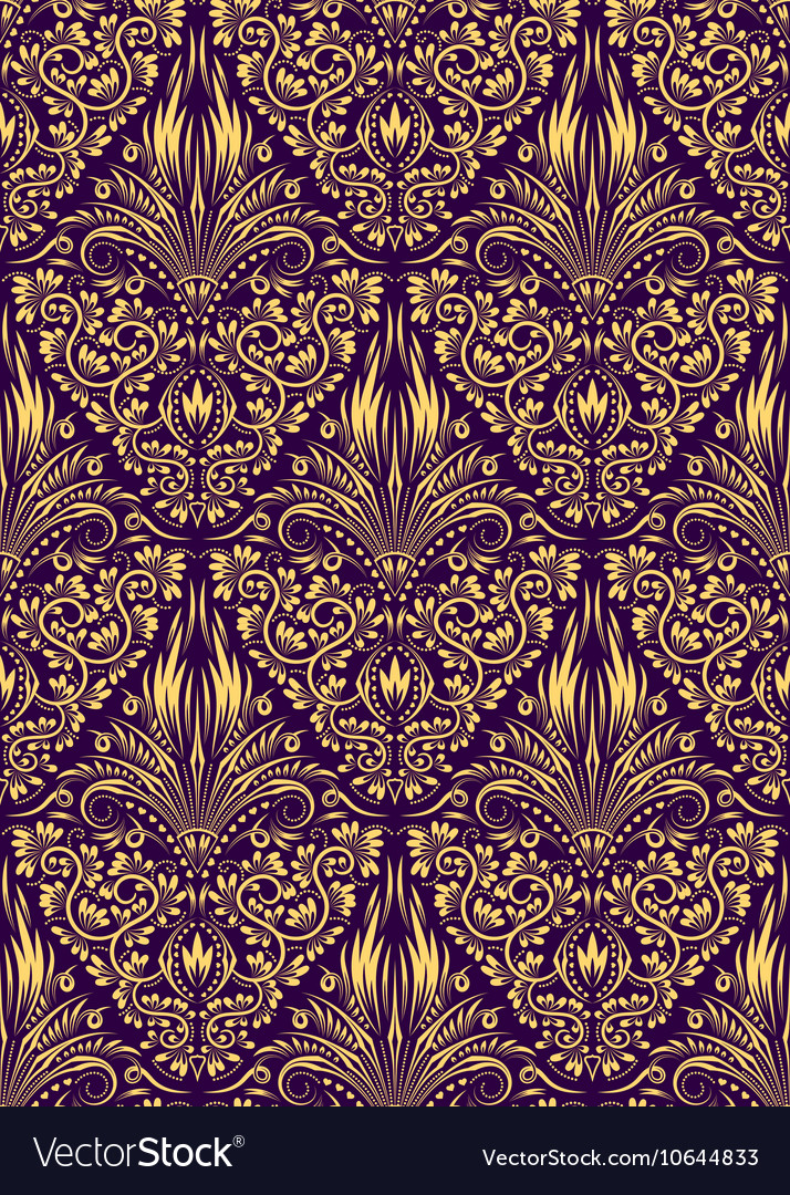 Damask seamless pattern repeating background