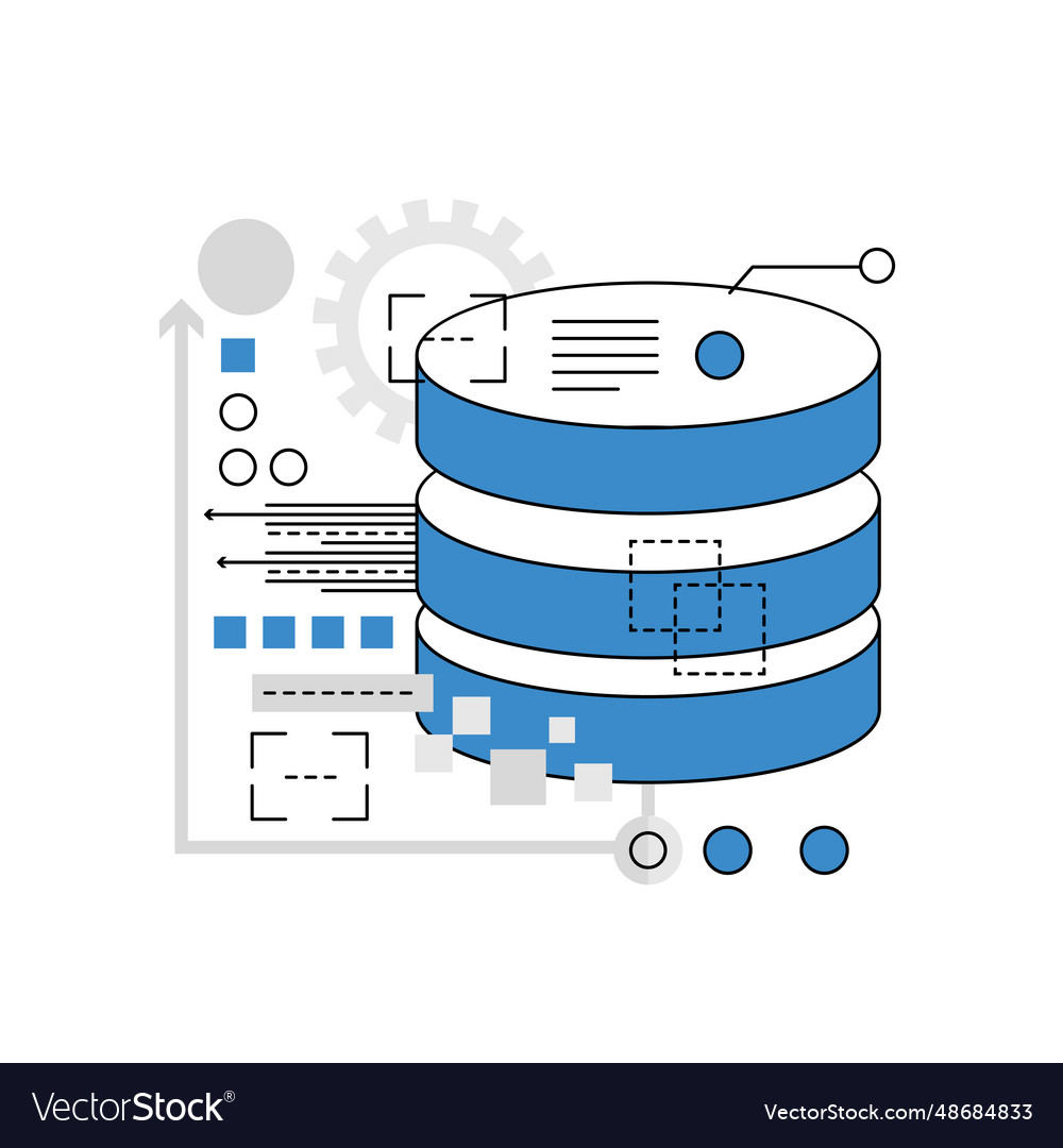 Database server technology Royalty Free Vector Image