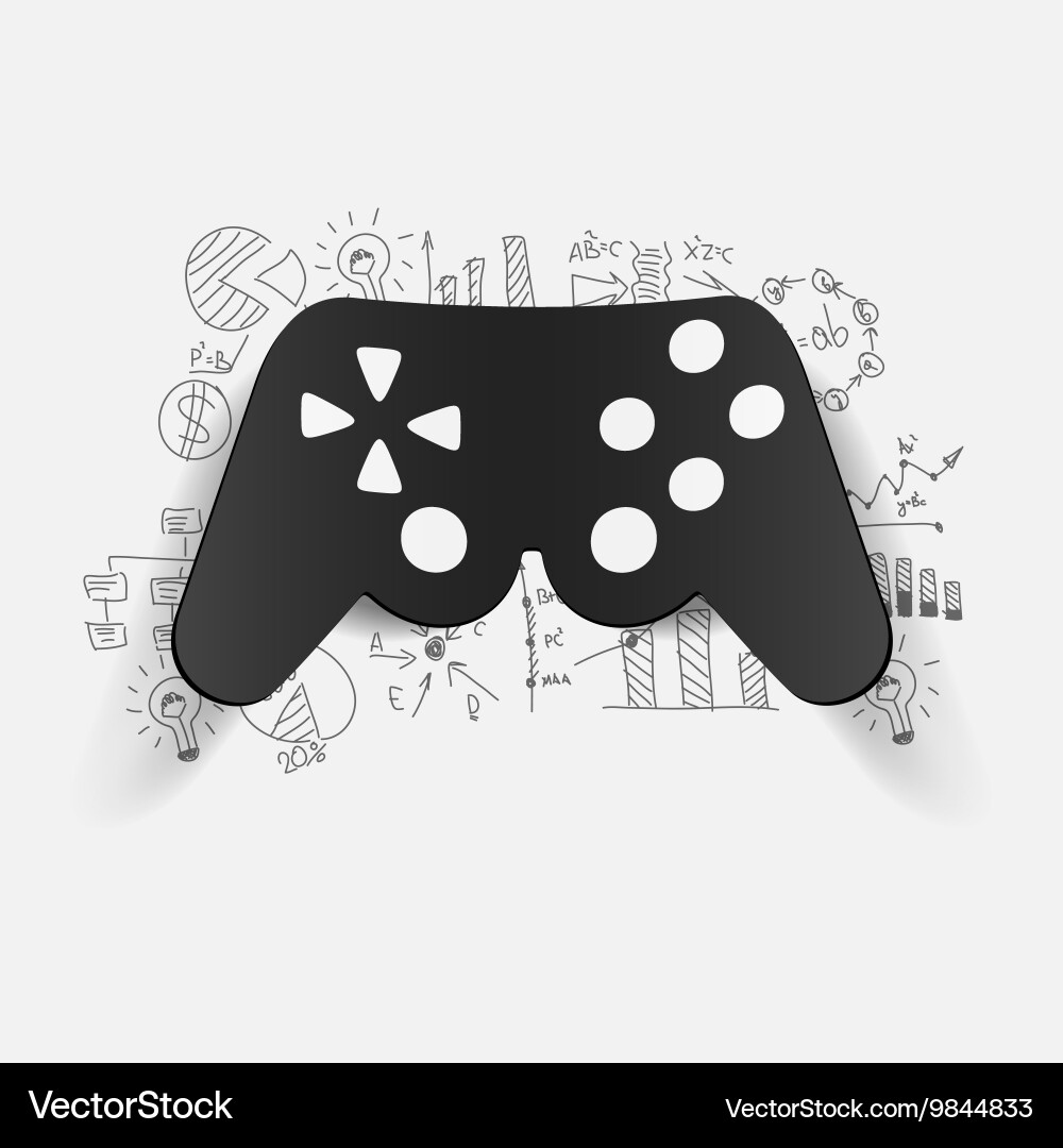 Drawing Business Formulas Joystick Royalty Free Vector Image