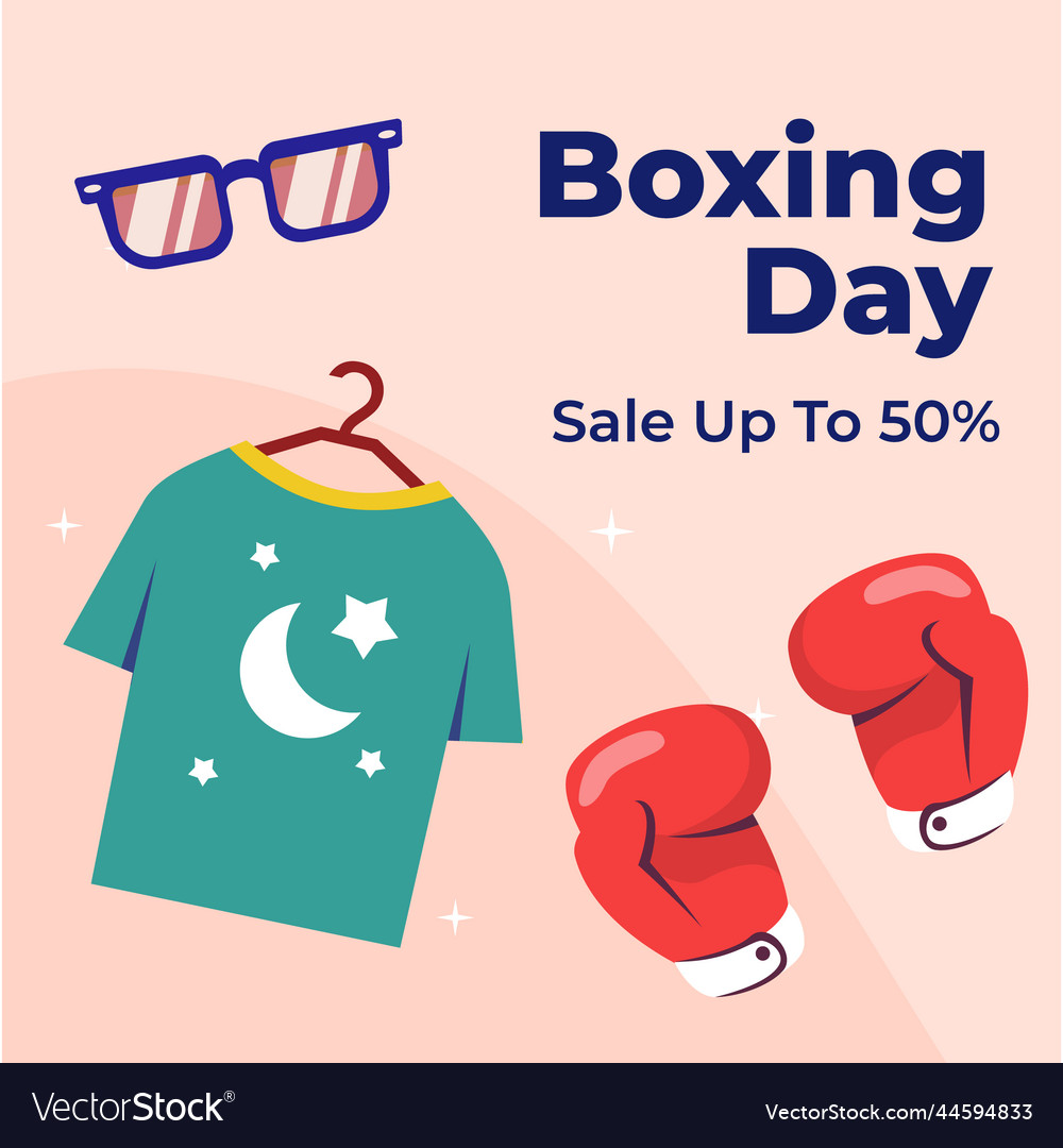 flat-boxing-day-sales-posts-set-royalty-free-vector-image