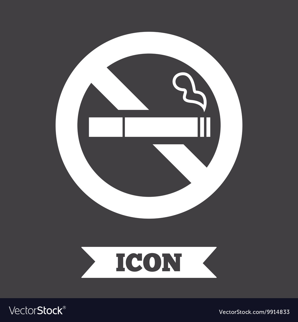 No Smoking Sign Icon Cigarette Symbol Royalty Free Vector 5803