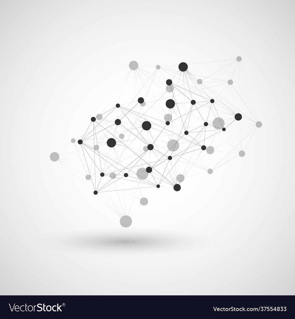 Polygonal web lines connection network digital vector image Polygonal web lines connection network digital
