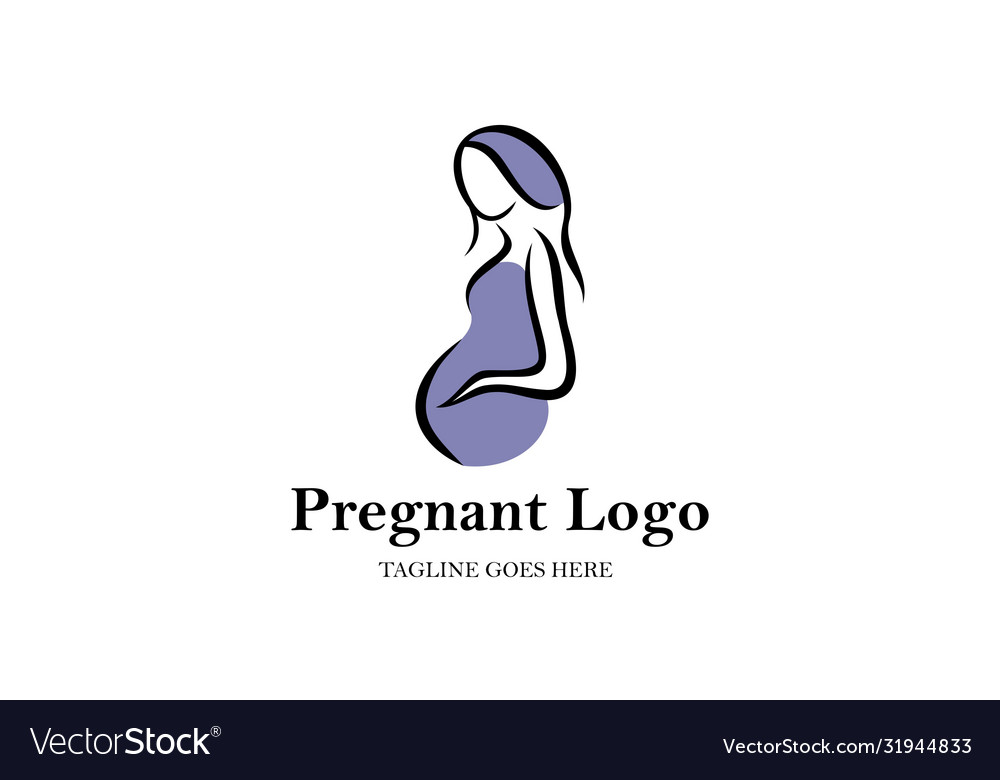 Pregnant woman logo design