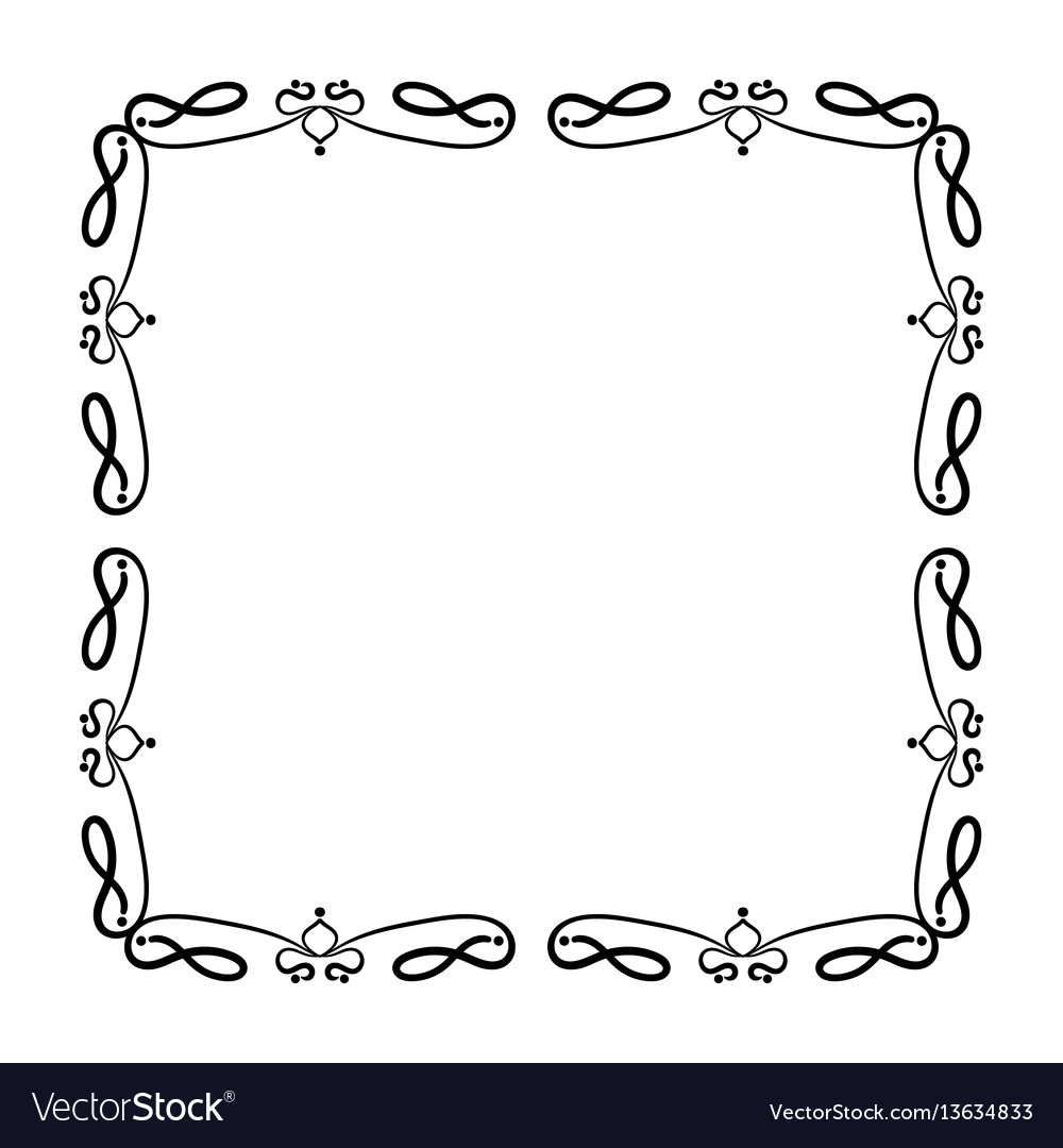 Download Simple and elegant square frame design template Vector Image