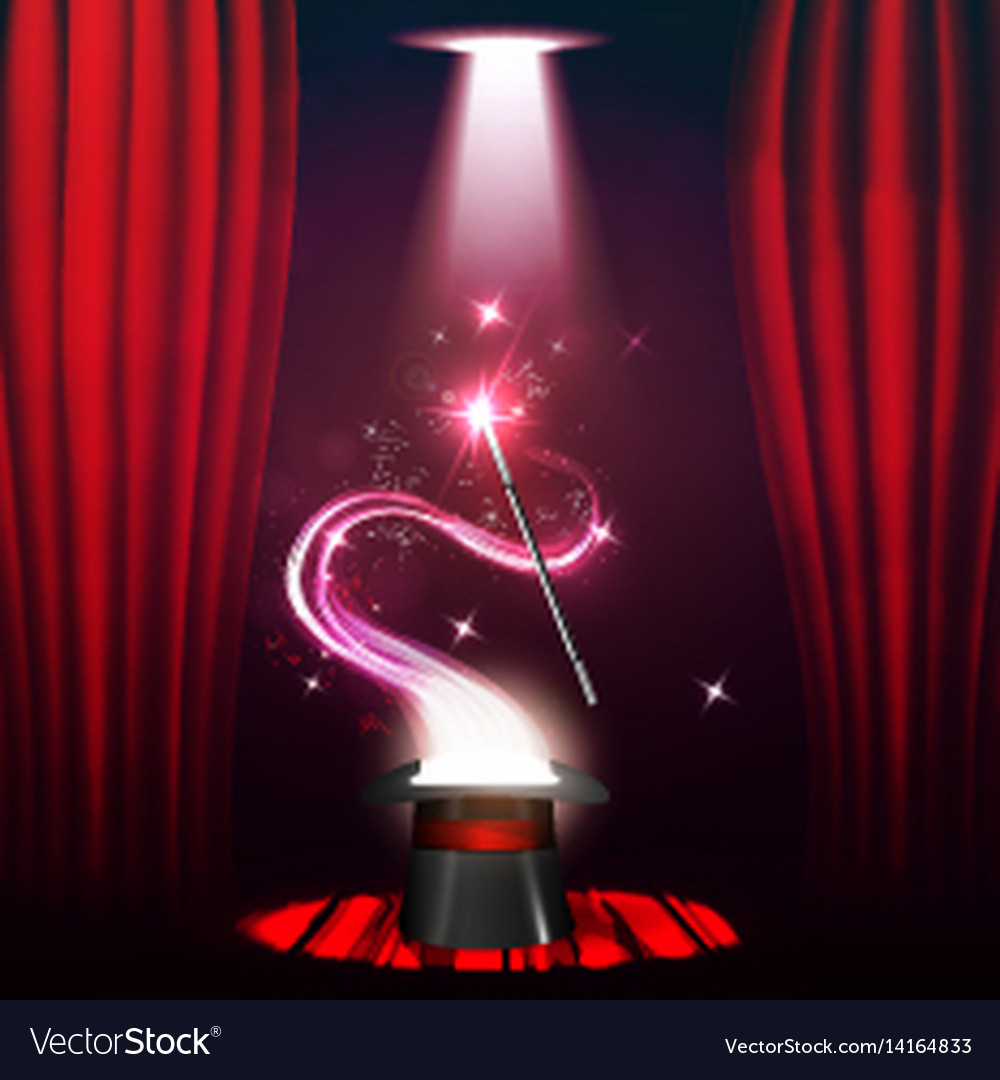 The concept of magic shows and entertainment Vector Image