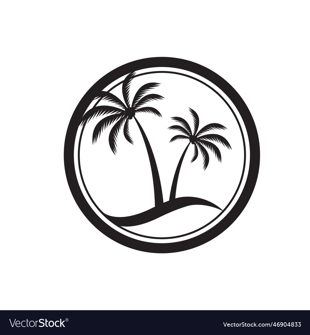 Tropical island design template Royalty Free Vector Image