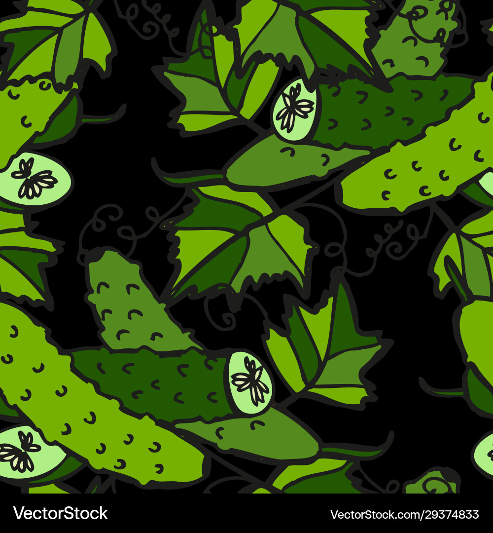 Vegetable seamless pattern Royalty Free Vector Image