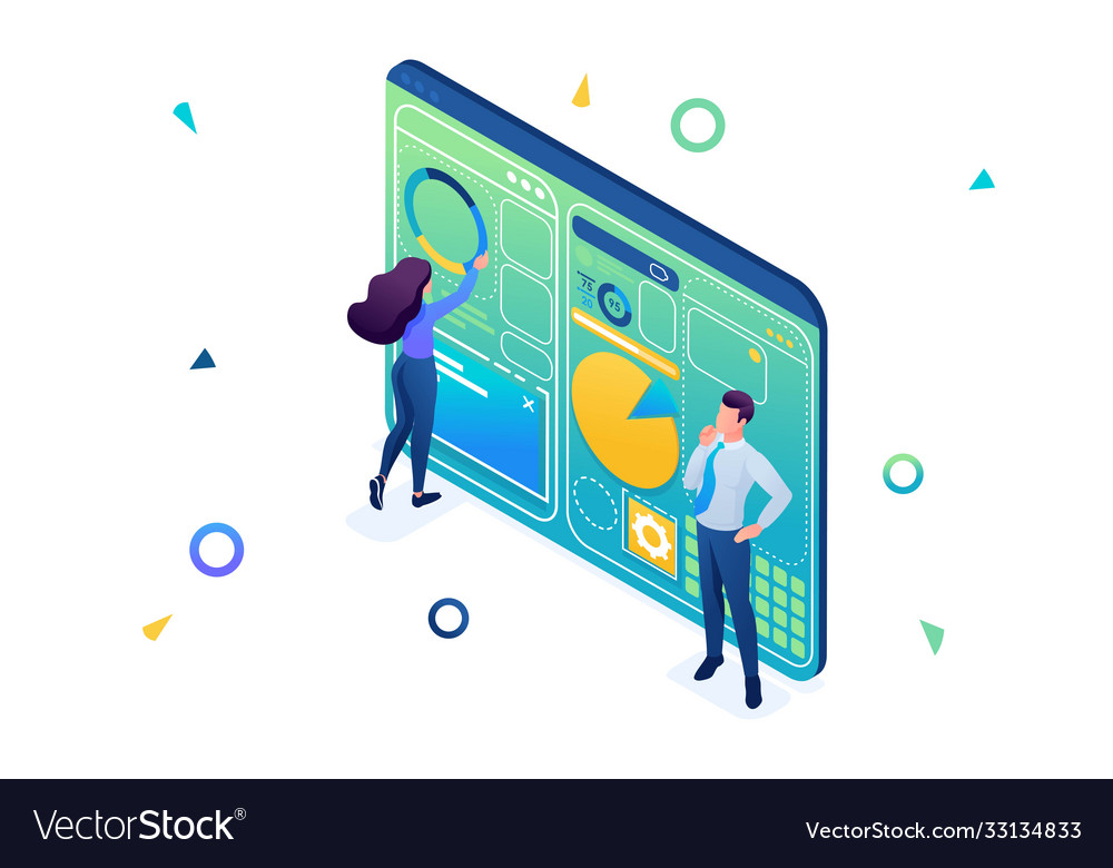 Young people are working on creating a dashboard