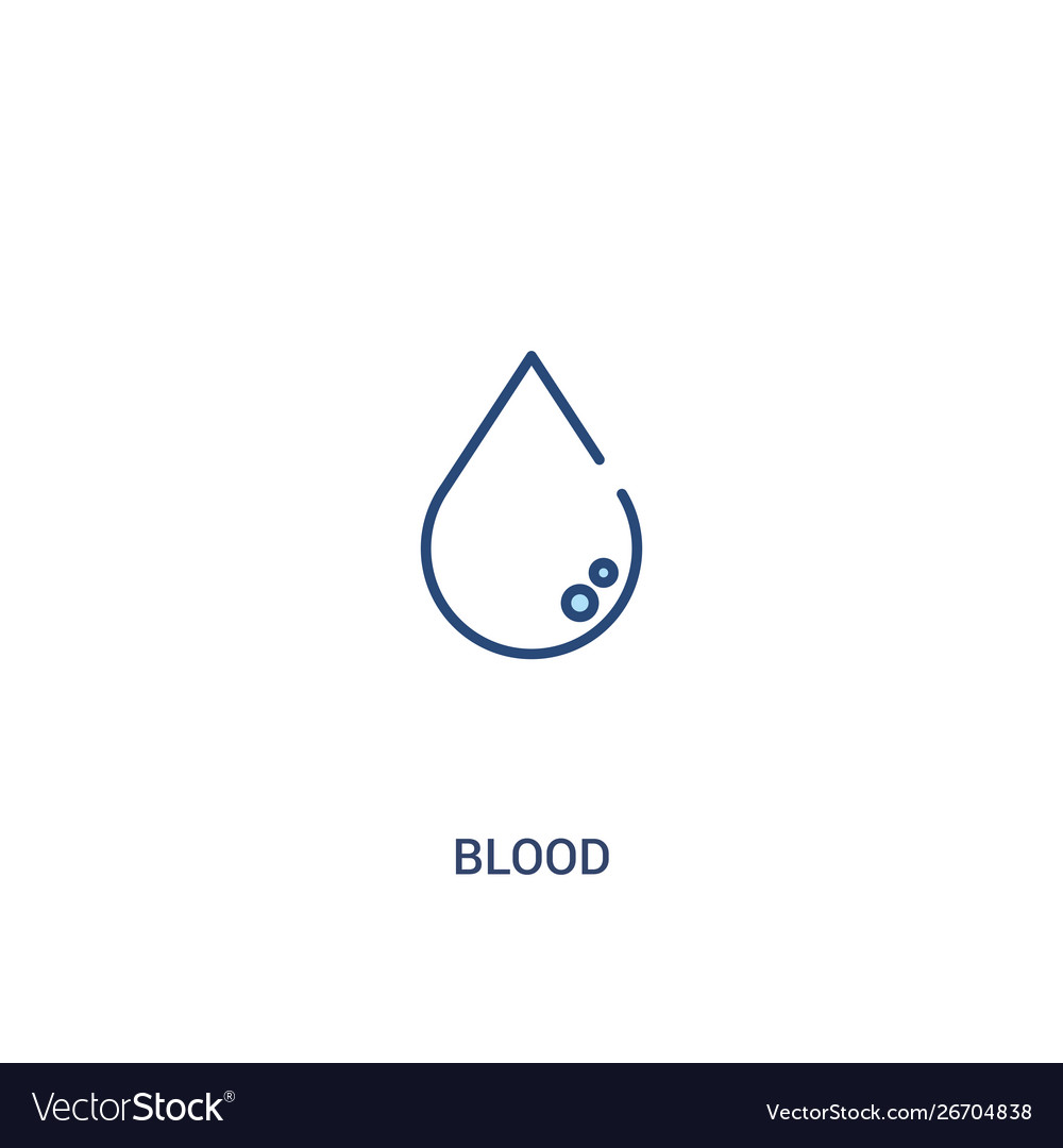 Blood concept 2 colored icon simple line element