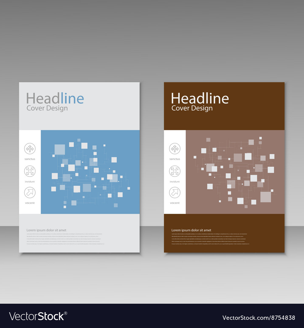 Brochure of abstract texture with squares