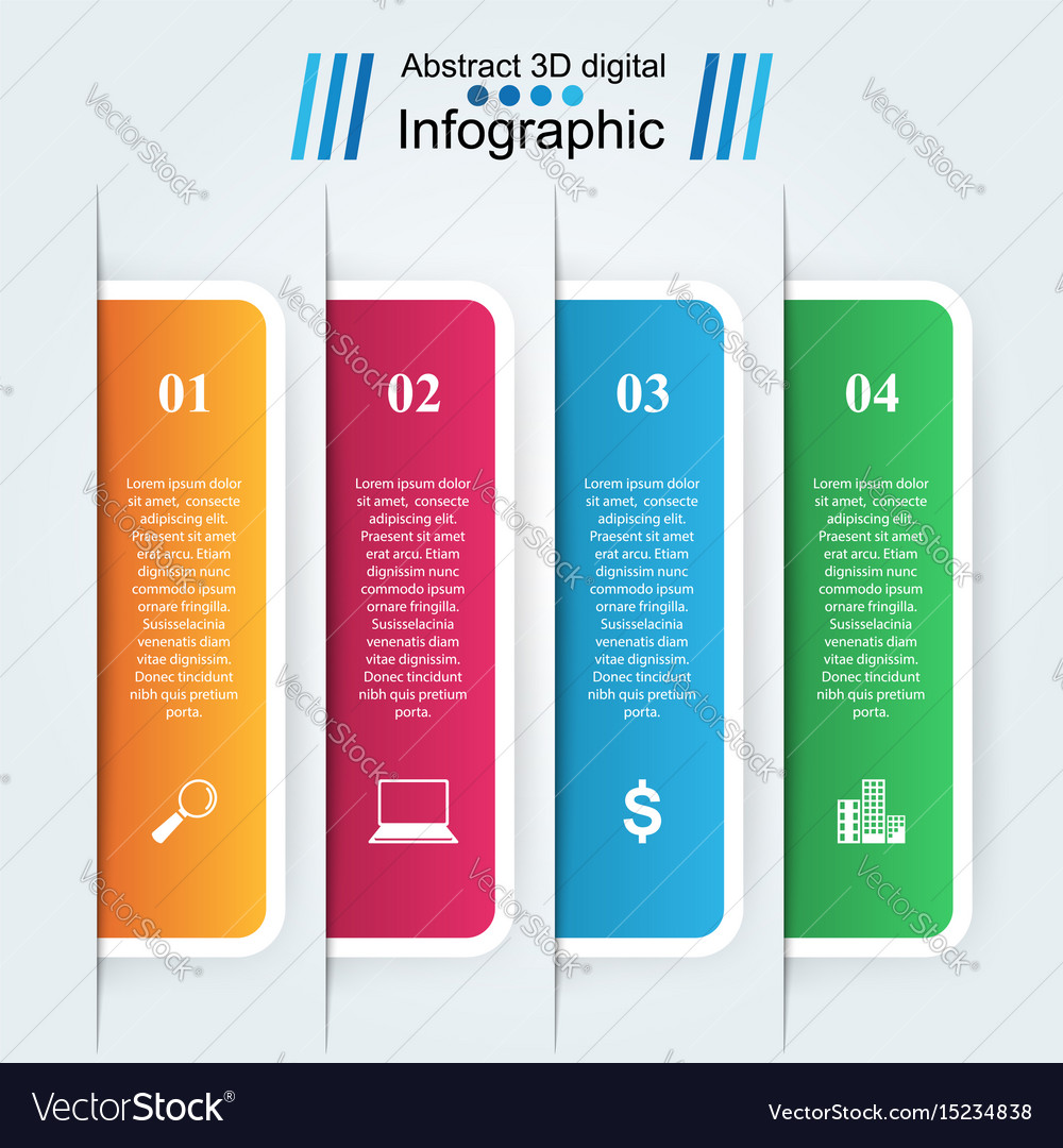 Business infographics origami style Royalty Free Vector