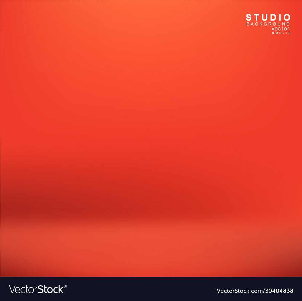 Empty orange color studio room luxury background