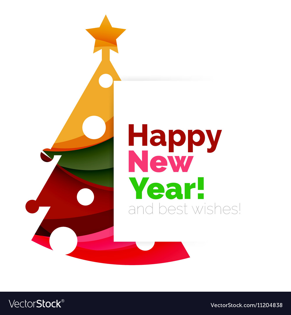 Happy new year and christmas holiday greeting card