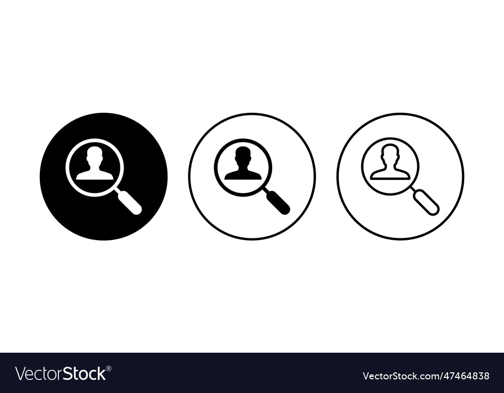 Icon-Set Suche Job Leerstellen Mensch vector image Icon-Set Suche Job Leerstellen Mensch