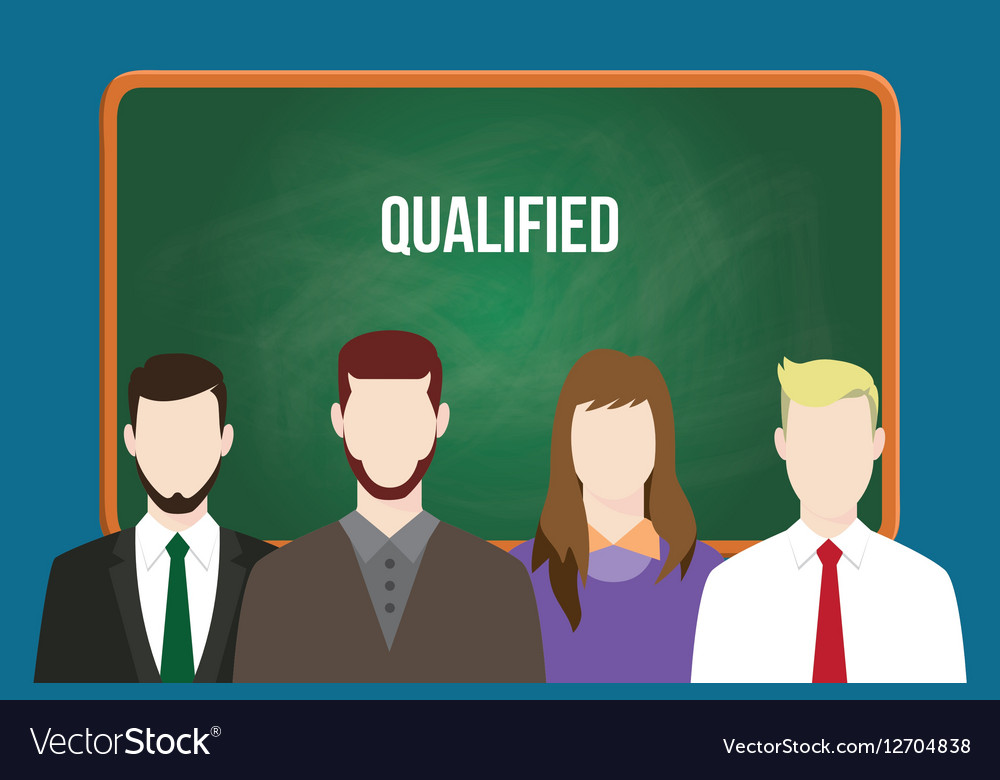 Qualified candidates Royalty Free Vector Image