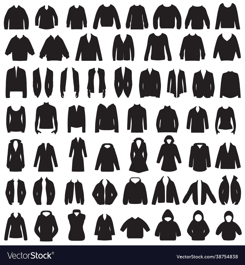 Silhouette Clothes Royalty Free Vector Image - Vectorstock