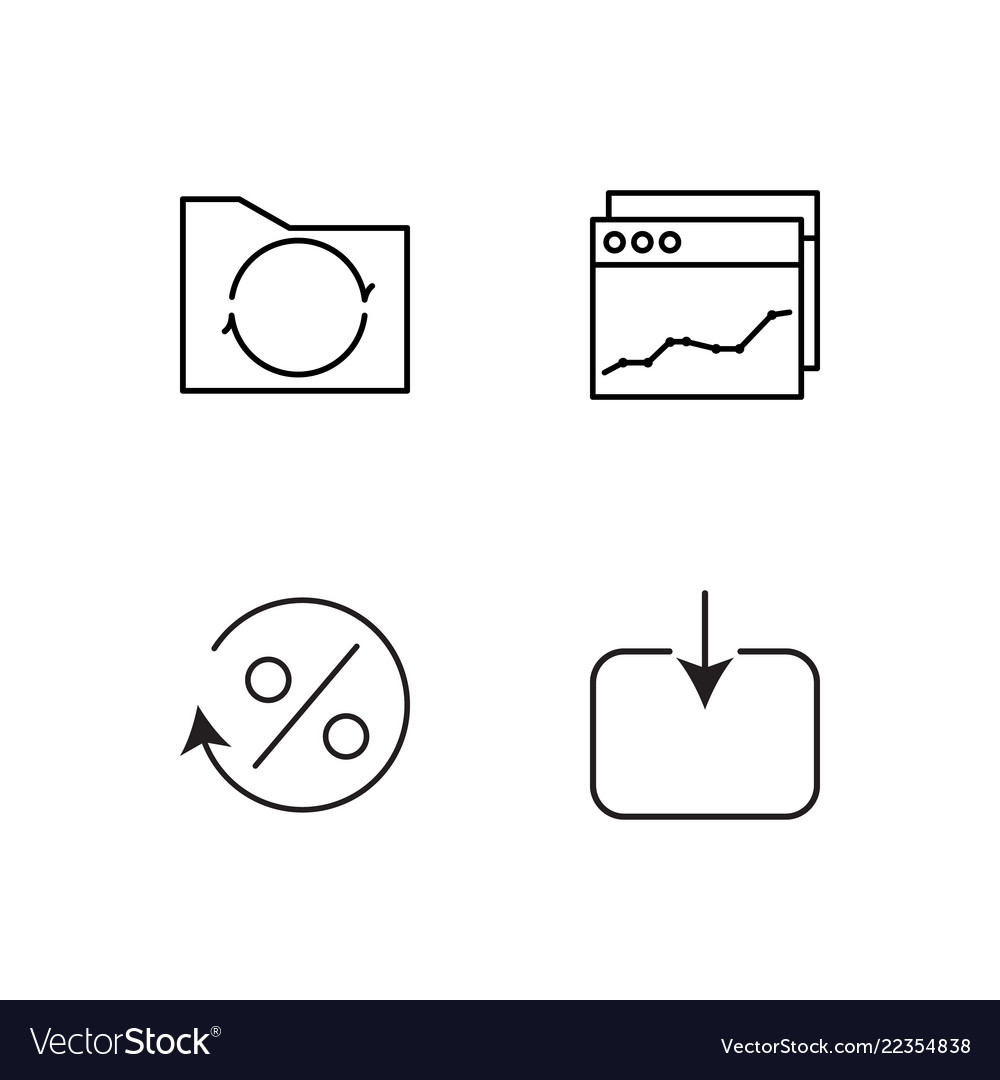 Web simple outlined icons set