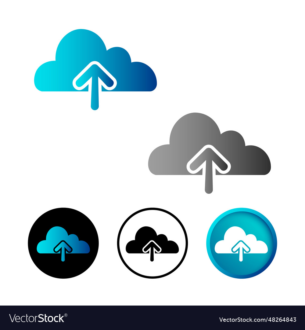 Abstract web upload icon