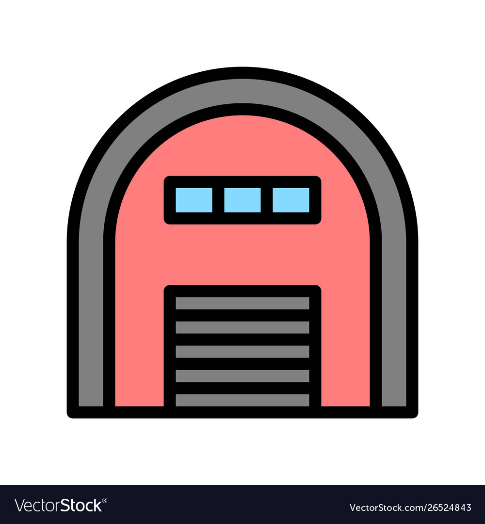 Building editable stroke icon front view