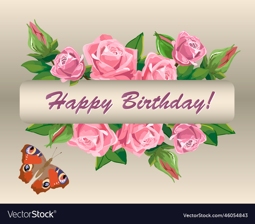 Happy birthday greetings Royalty Free Vector Image